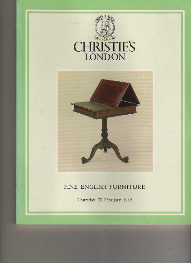 Christies February 1989 Fine English Furniture (Digital Only)