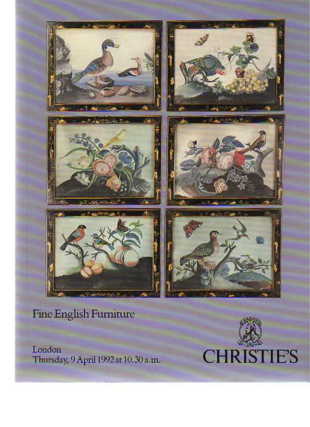 Christies April 1992 Fine English Furniture (Digital Only)