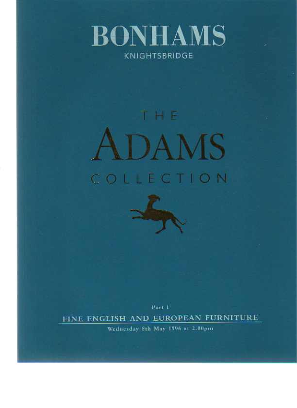 Bonhams May 1996 Adams Collection Fine Furniture (Digital Only)