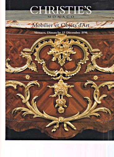 Christies December 1998 French Furniture & Objects of Art (Digital Only)