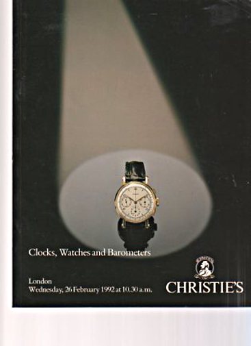 Christies February 1992 Clocks, Barometers and Watches (Digital Only)