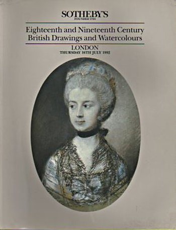 Sothebys July 1992 Eighteenth & Nineteenth Century British Drawin (Digital Only