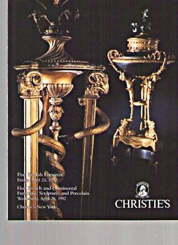 Christies April 1992 Fine English Furniture. Fine French (Digital Only)