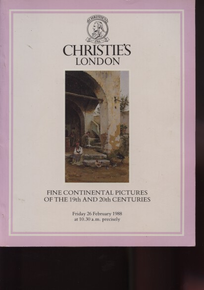 Christies February 1988 Continental Pictures of the 19th & 20th (Digital Only)