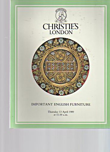 Christies April 1989 Important English Furniture (Digital Only)