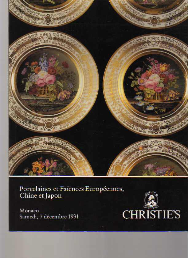 Christies December 1991 Porcelaines et Faiences Europeennes Chine (Digital Only)