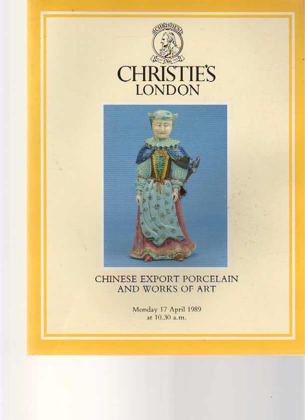 Christies April 1989 Chinese Export Porcelain & Works of Art (Digital Only)