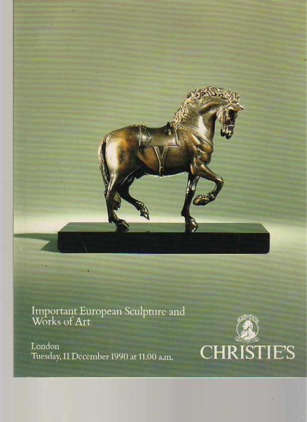 Christies December 1990 Important European Sculpture & WOA (Digital Only)