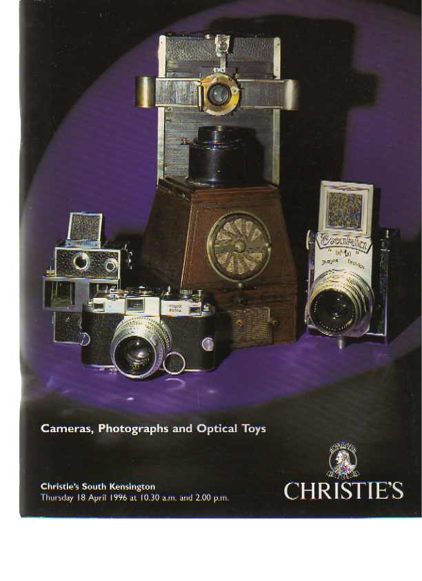 Christies April 1996 Cameras, Photographs & Optical Toys (Digital Only)