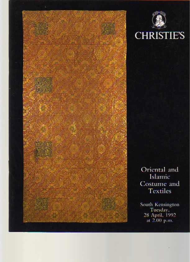 Christies April 1992 Oriental & Islamic Costume and Textiles (Digital Only)