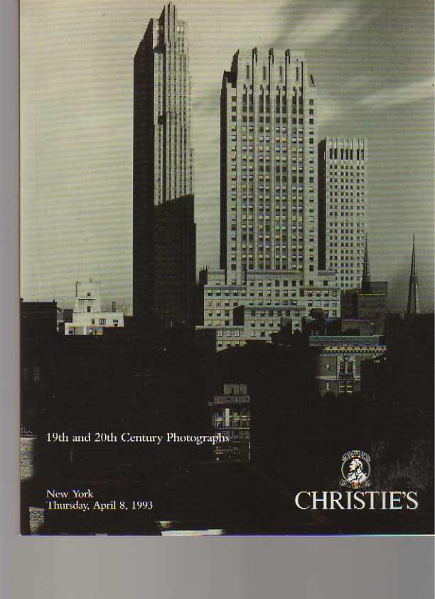 Christies April 1993 19th & 20th Century Photographs (Digital Only)