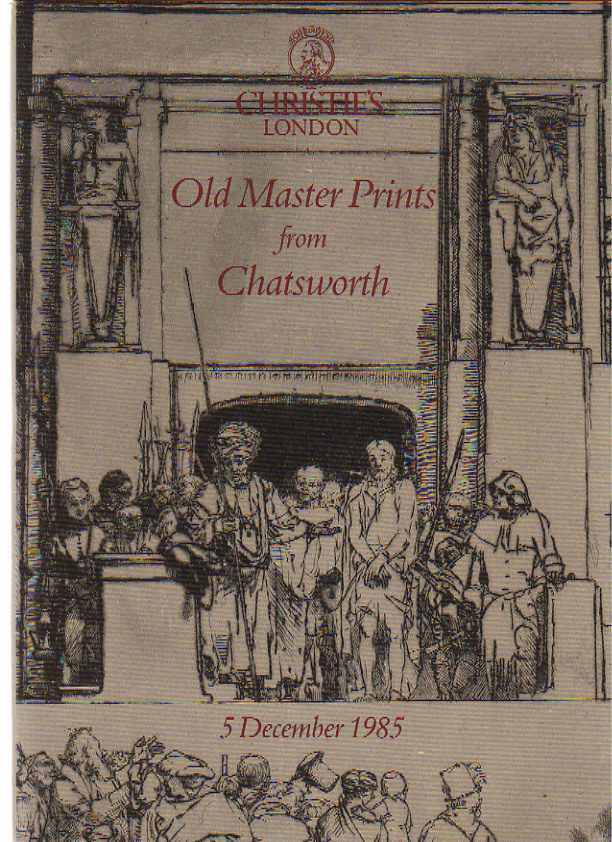 Christies December 1985 Old Master Prints from Chatsworth (Digital Only)