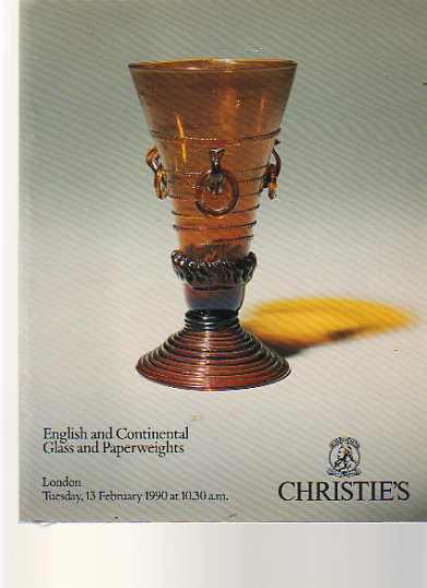 Christies February 1990 English & Continental Glass & Paperweigh (Digital Only)