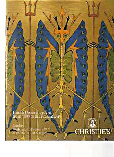 Christies February 1992 British Decorative Arts from 1880 (Digital Only)