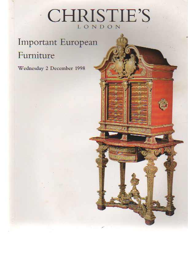 Christies December 1998 Important European Furniture (Digital Only)