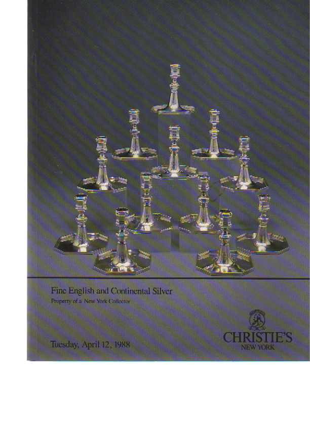 Christies April 1988 Fine English & Continental Silver (Digital Only)