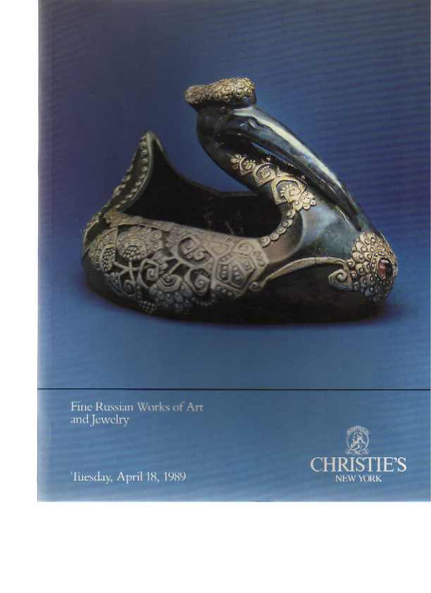 Christies April 1989 Fine Russian Works of Art & Jewelry (Digital Only)