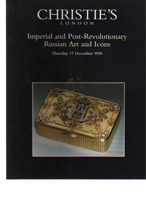 Christies December 1998 Imperial & Post-Revolutionary Russian Art (Digital Only)