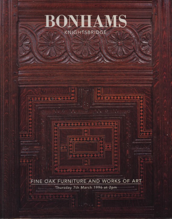 Bonhams March 1996 Fine Oak Furniture & Works of Art (Digital Only)