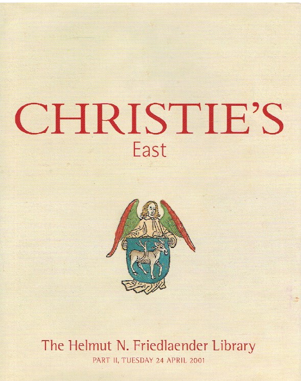 Christies April 2001 The Helmut N. Friedlaender Library, Part-II (Digital Only)