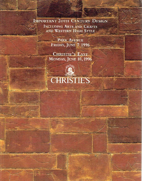 Christies 1996 Important 20th Century Design etc.(Digital Only)