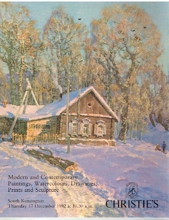 Christies December 1992 Modern & Contemporary Paintings etc., (Digital Only)