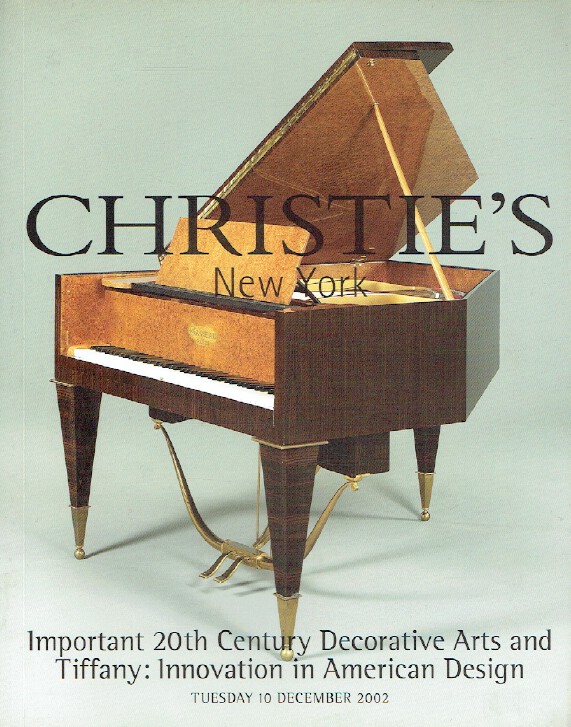 Christies December 2002 Important 20th Century Decorative Arts i (Digital Only)