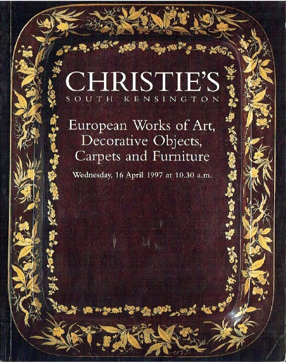 Christies April 1997 European Works of Art, Decorative Objects, (Digital Only)