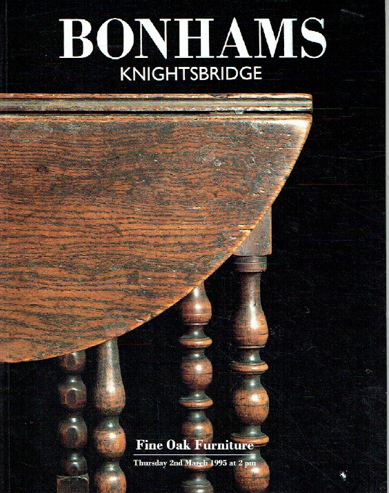 Bonhams March 1995 Fine Oak Furniture (Digital Only)