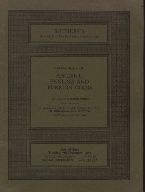 Sothebys December 1982 Ancient, English and Foreign Coins