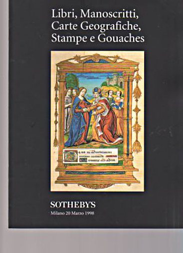 Sothebys 1998 Books, Manuscripts, Maps and Prints (Digital Only)