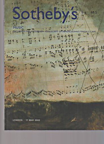 Sothebys 2002 Music, Manuscript of Mendelssohn's Fingal's (Digital only)