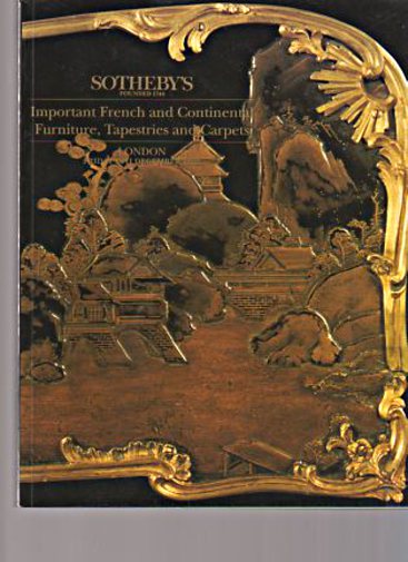 Sothebys December 1995 Important French & Continental Furniture (Digital Only)