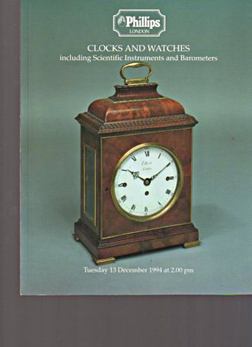 Phillips 1994 Clocks & Watches & Scientific Instruments