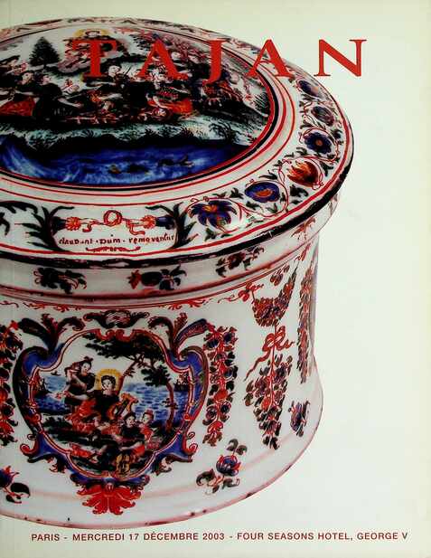 Tajan December 2003 Important European & French Earthenware and Porcelain etc,. Tajan December 2003 Important European & French Earthenware and Porcelain etc,.