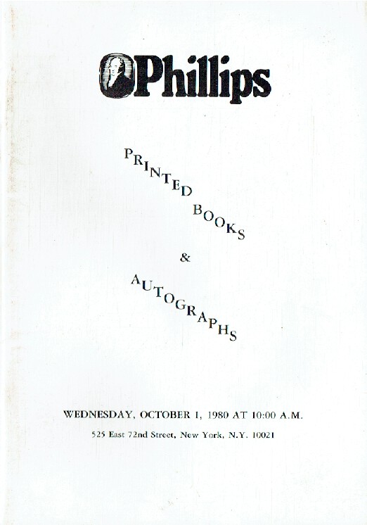 Phillips October 1980 Printed Books & Autographs