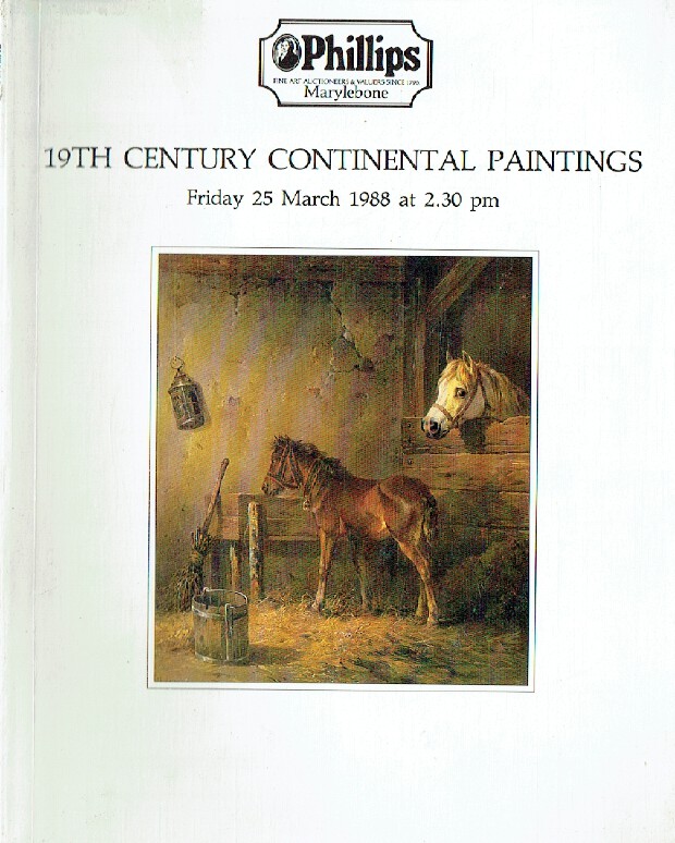 Phillips March 1988 19th Century Continental Paintings