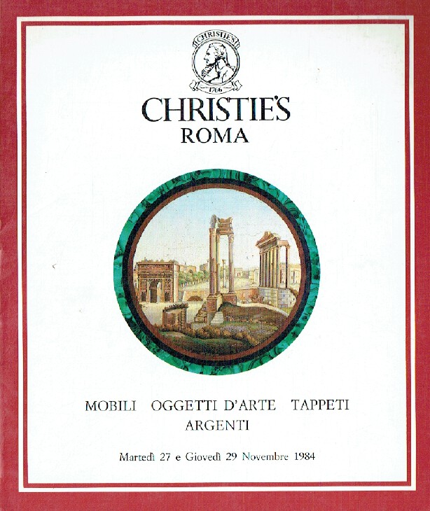 Christies November 1984 Furniture, WoA, Silver, Carpets