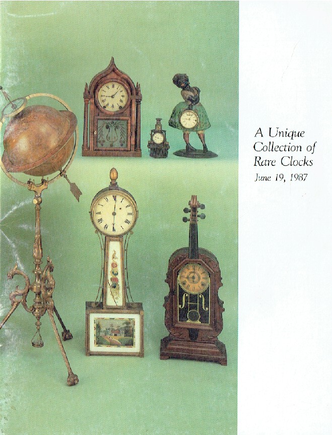 Richard A. Bourne June 1987 Unique Collection of Rare Clocks