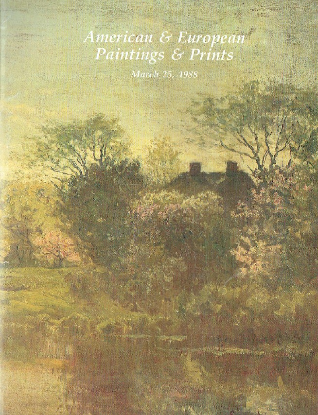 Richard A. Bourne March 1988 American & European Paintings & Prints