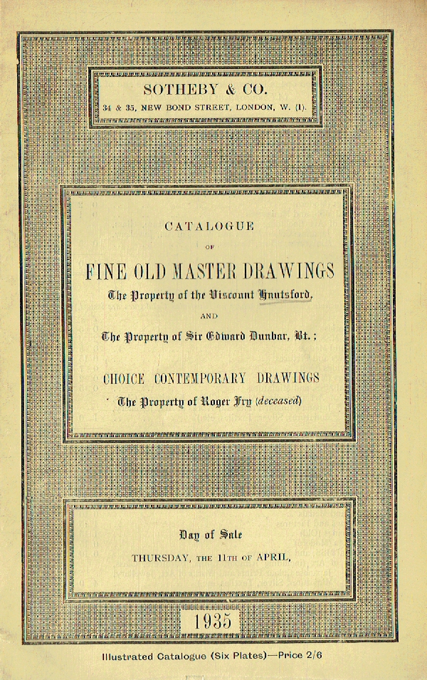 Sotheby & Co. April 1935 Fine Old Master Drawings (Digital only)