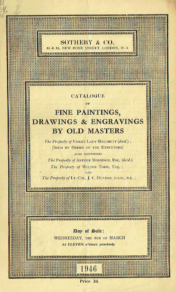 Sotheby & Co. March 1946 Fine Paintings, Drawings & Engravings (Digital only)