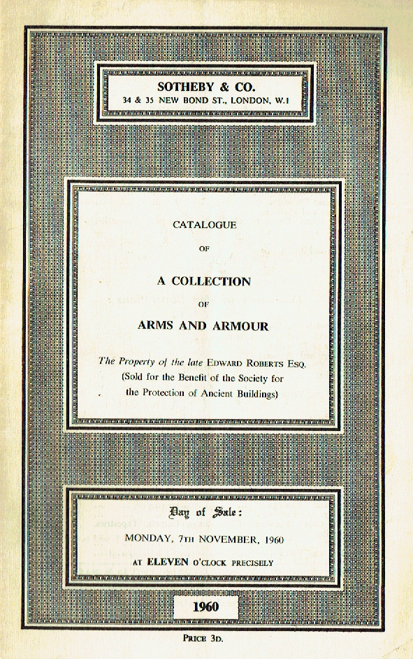 Sotheby & Co November 1960 A Collection of Arms & Armour