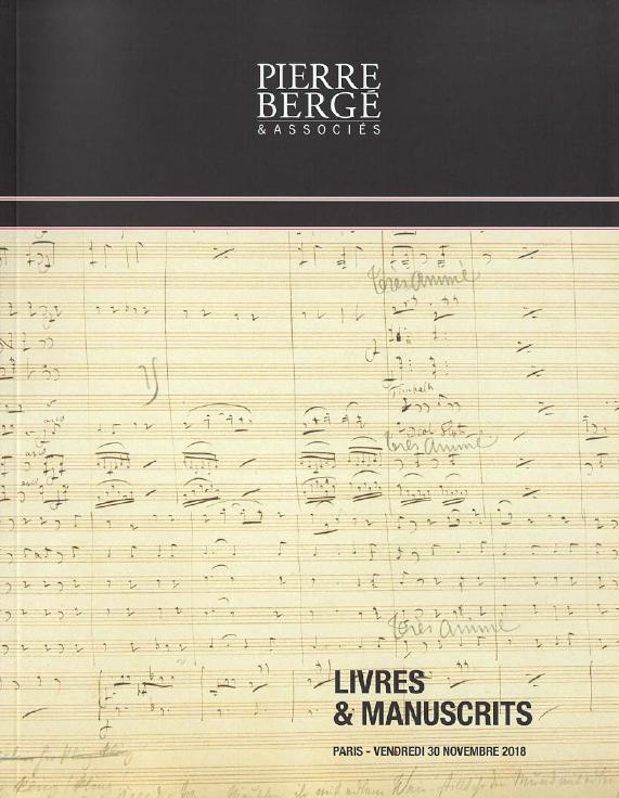 Pierre Berge November 2018 Books & Manuscripts