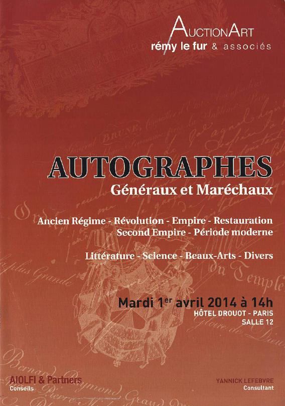 Remy Le Fur April 2014 Autographs Generals & Marshals