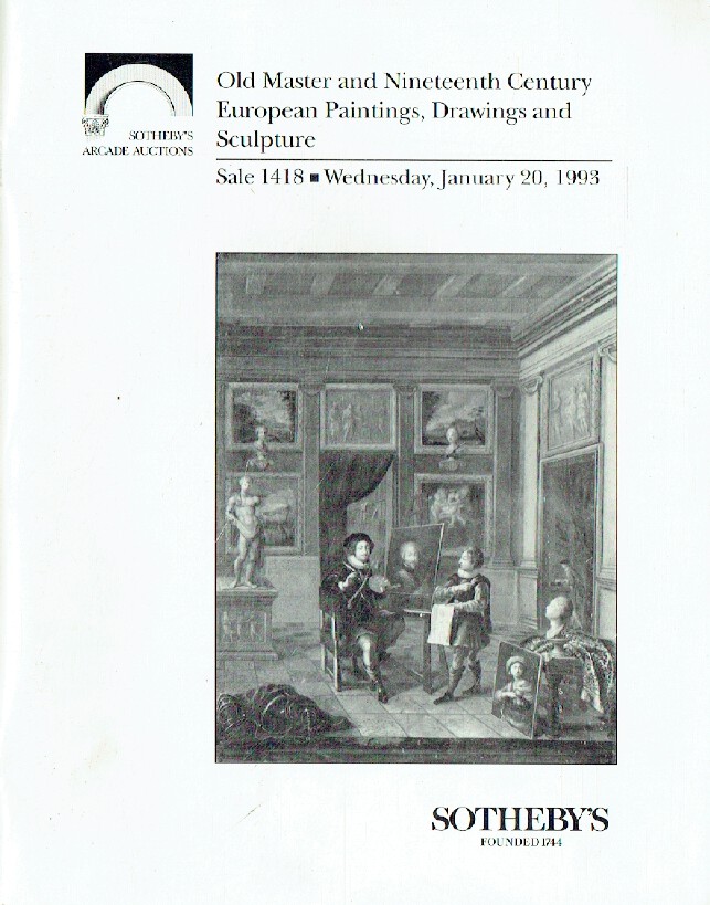 Sothebys January 1993 Old Master & 19th Century European Paintings, Drawings & S