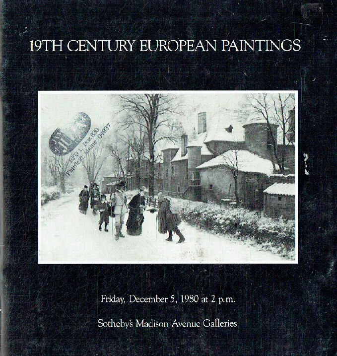 Sothebys December 1980 19th Century European Paintings