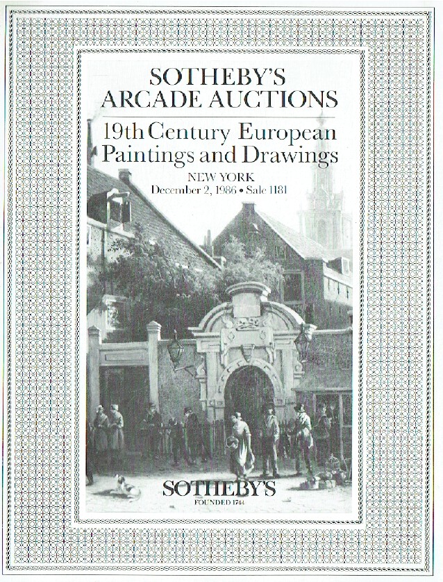 Sothebys December 1983 19th Century European Paintings & Drawings