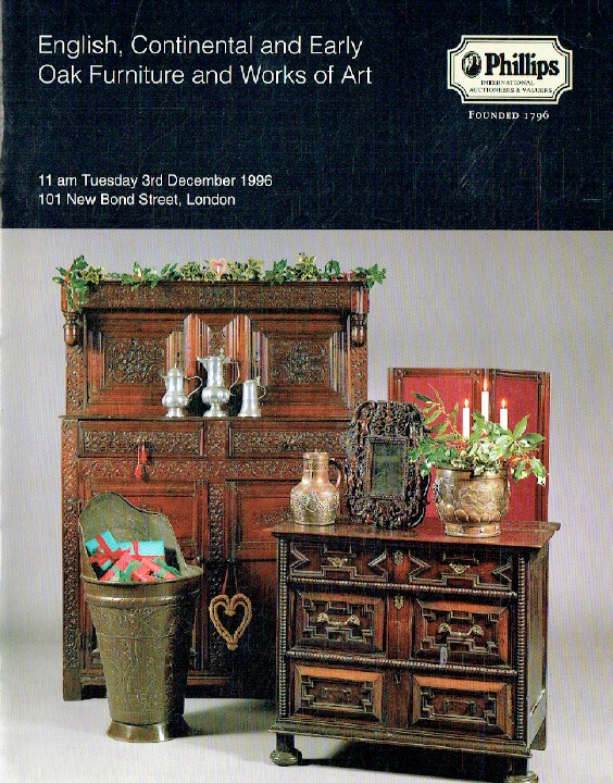 Phillips December 1996 English, Continental & Early Oak Furniture (Digital only)