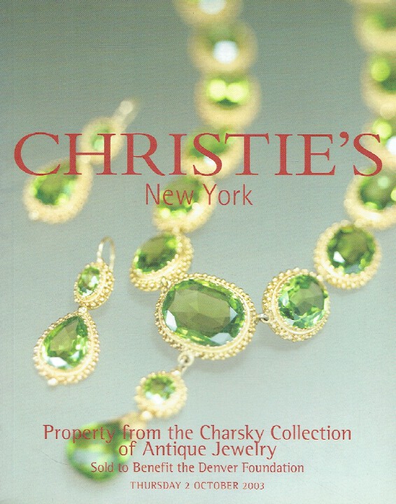 Christies October 2003 Property from the Charsky Collection of Antique Jewelry